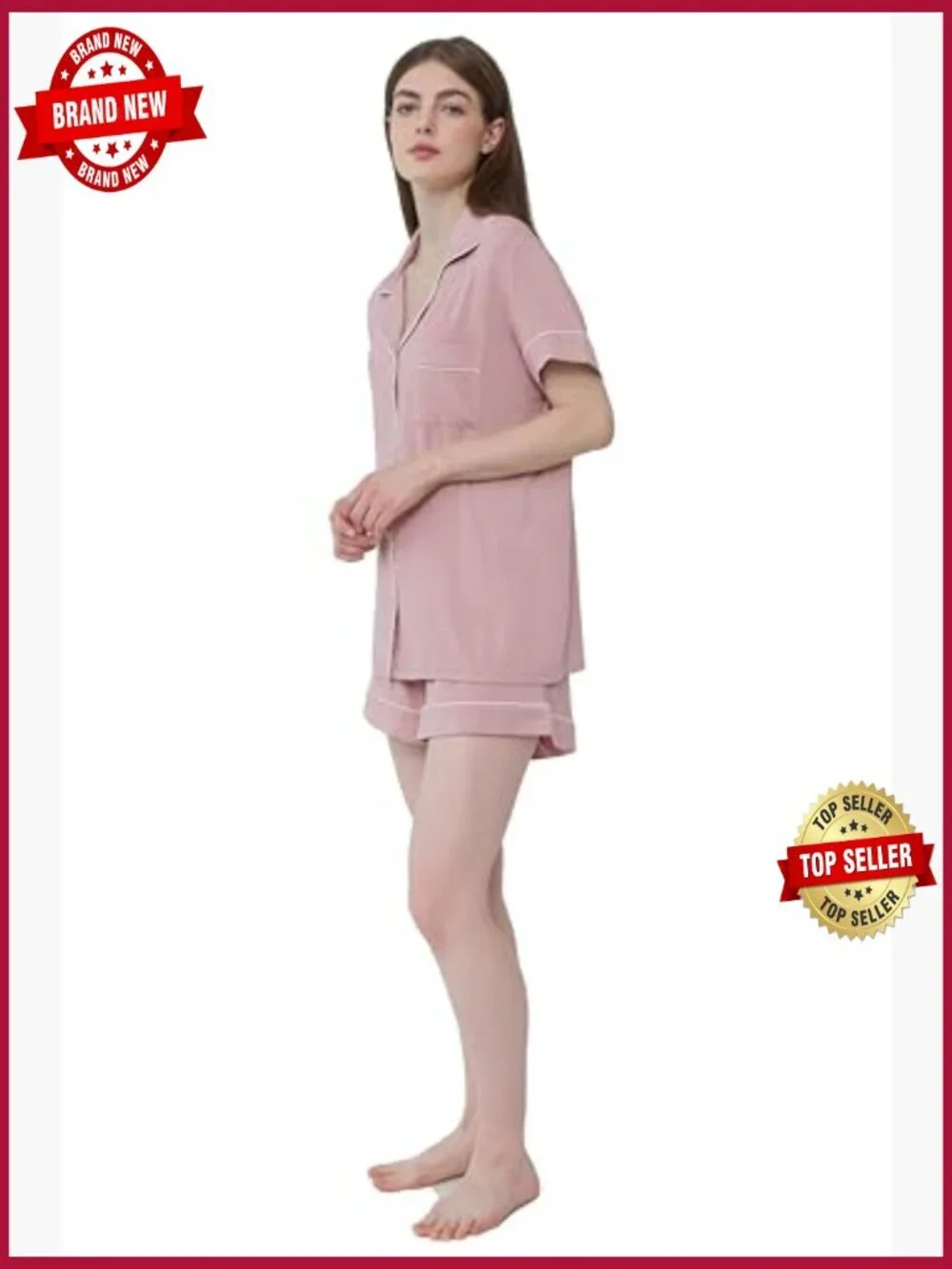 Bamboo Viscose Pajama Shorts Set Buttery Soft Cooling Sleepwear